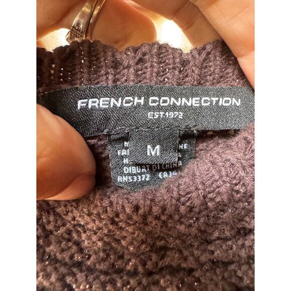 French Connection Momo Nellis Crochet Dress M NWT brown Resort Coastal Chic - Picture 7 of 10